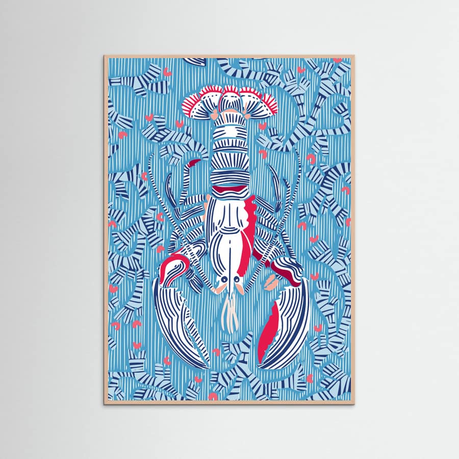 Crustacean Core summer blue Poster – poster and art print
