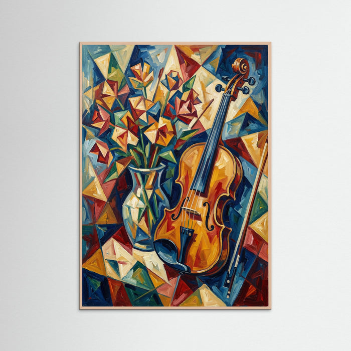 Rose Wood Cubist Figure