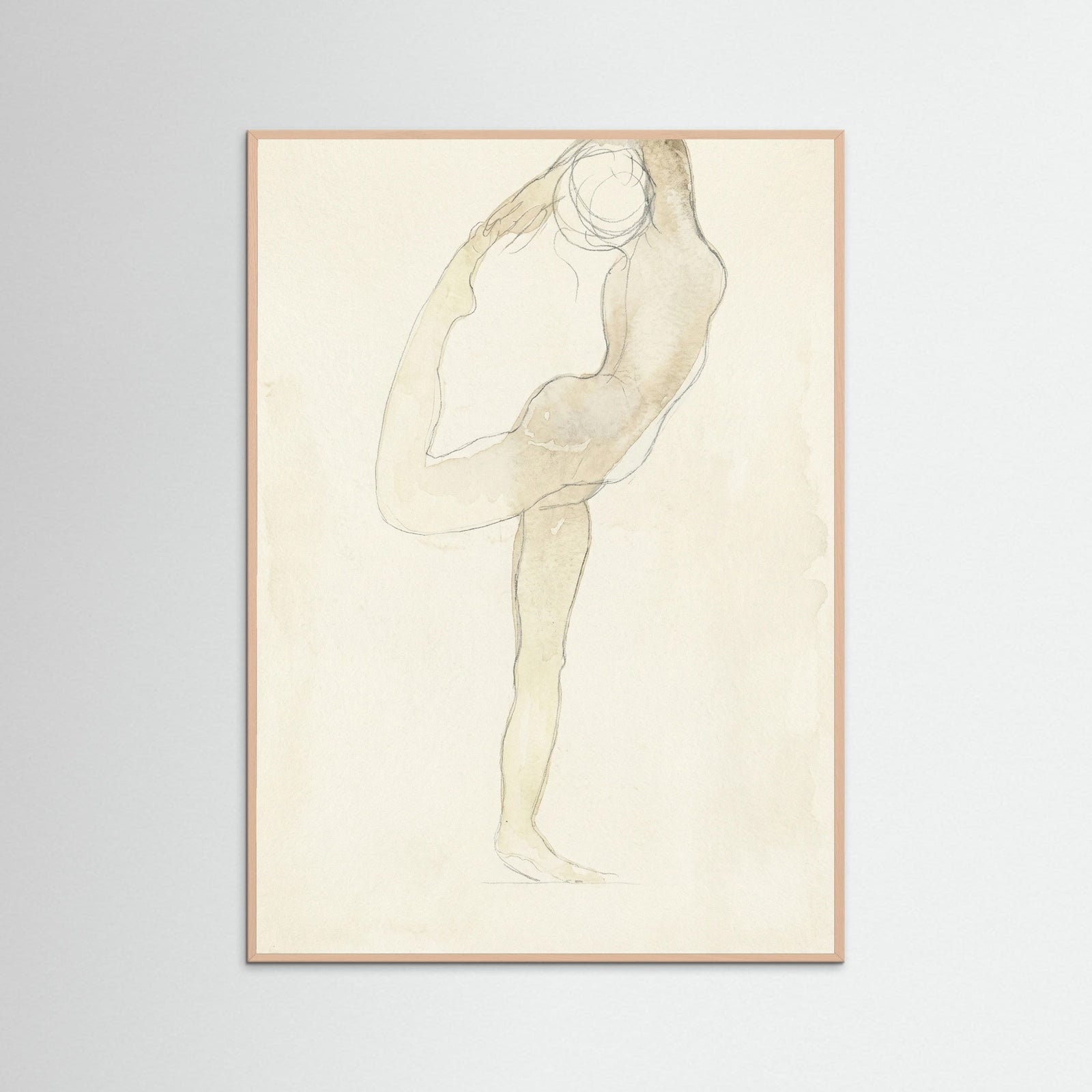 Rose Wood Dancing Figure Sketch