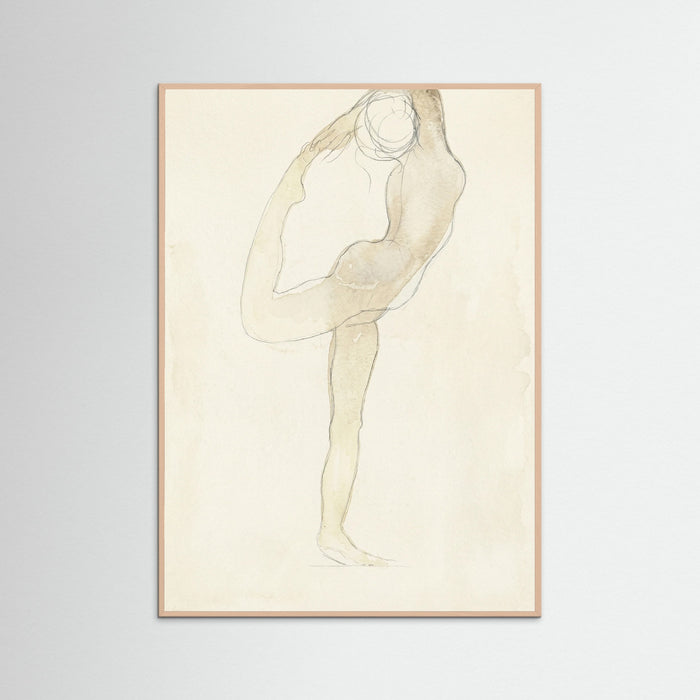 Rose Wood Dancing Figure Sketch