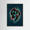 Rose Wood Dark Geometric Flow
