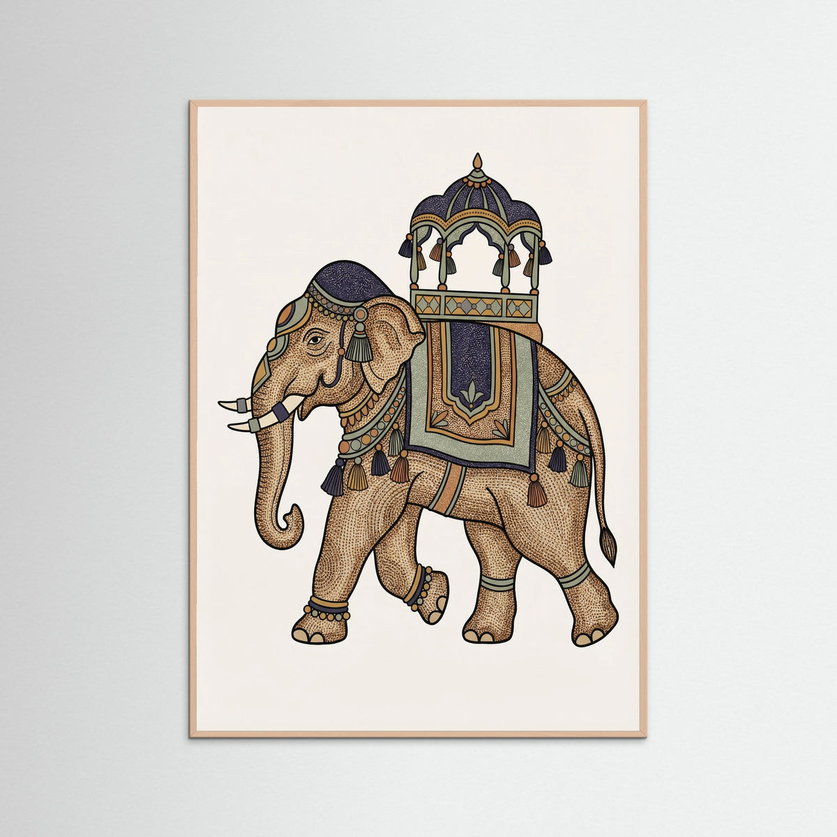 Rose Wood Decorated Horse