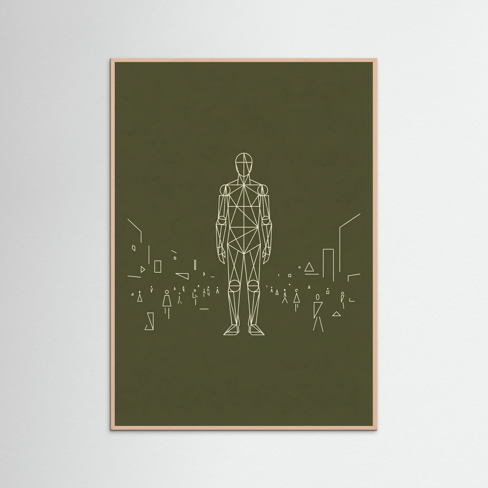 Rose Wood Dense Geometric Crowd