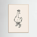 Rose Wood Duck wearing Western Boots Poster