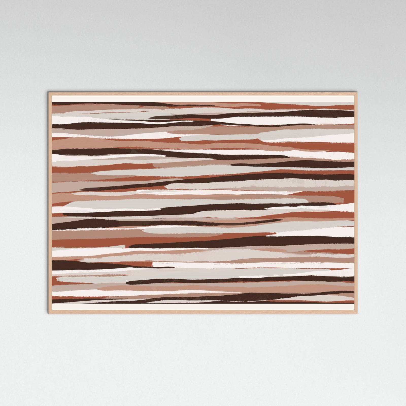 Rose Wood Earth Tones Flow Poster