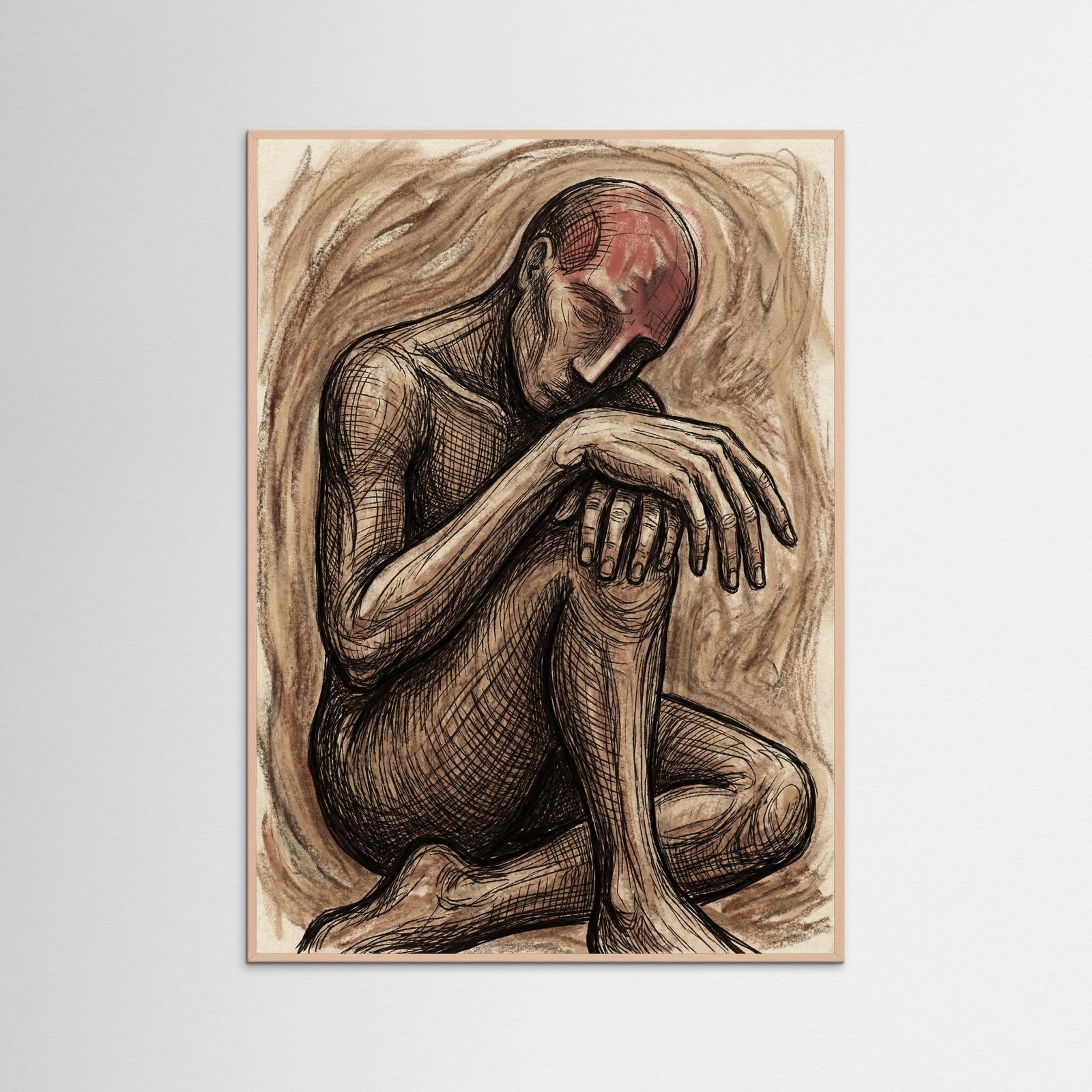 Rose Wood Earthen Figure Study