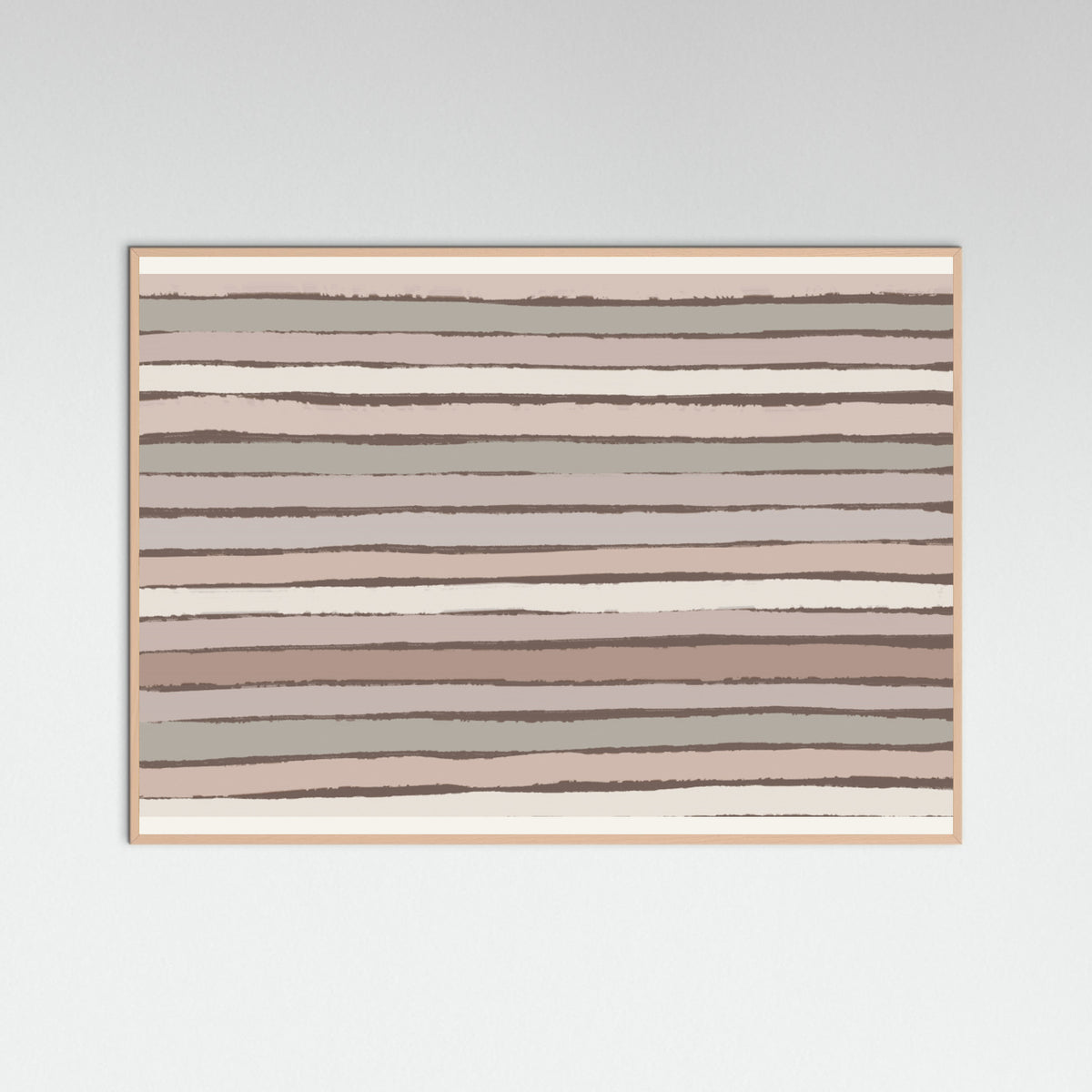 Rose Wood Earthy Stripes Poster
