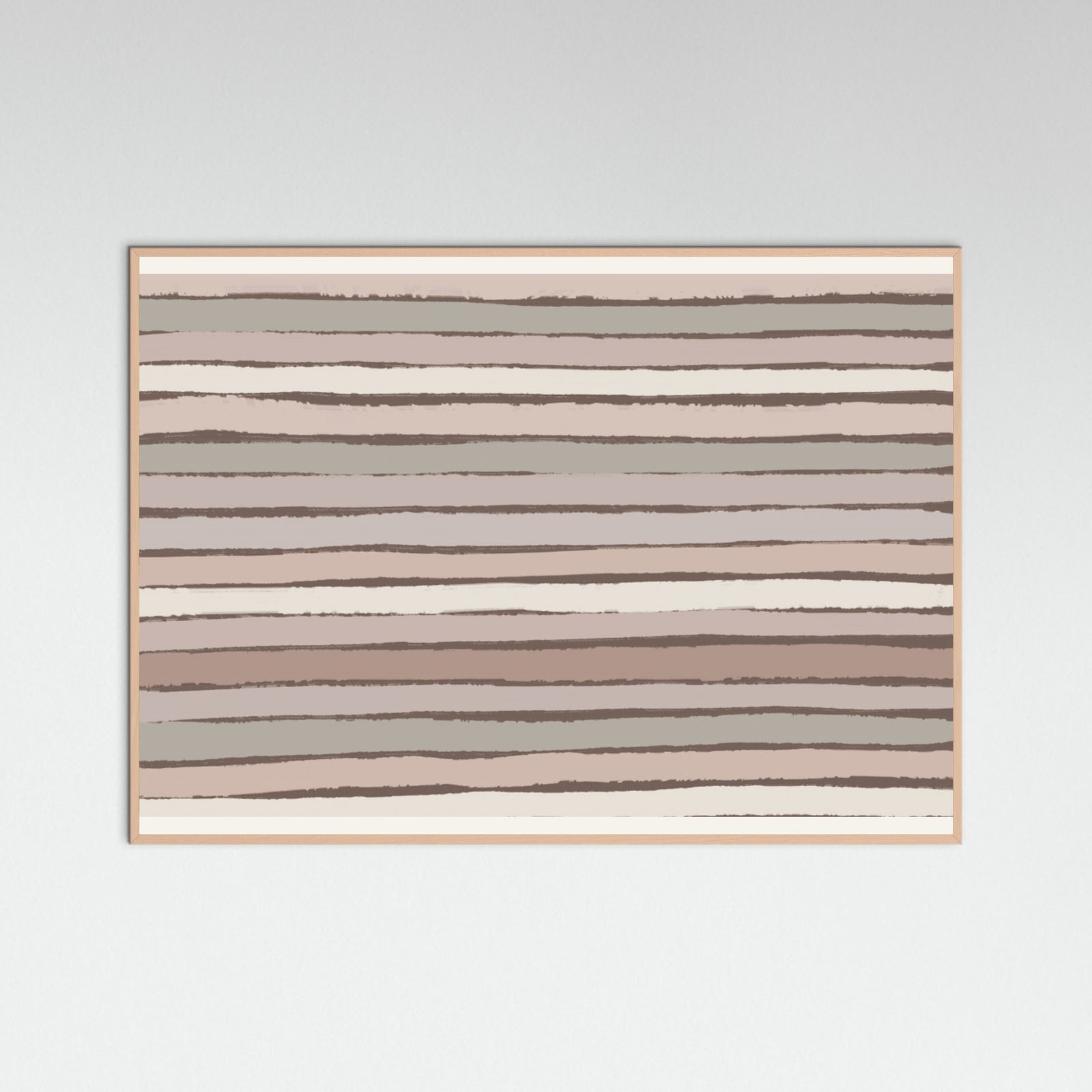 Rose Wood Earthy Stripes Poster
