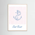 East Coast Anchor Poster – plakat og kunsttryk