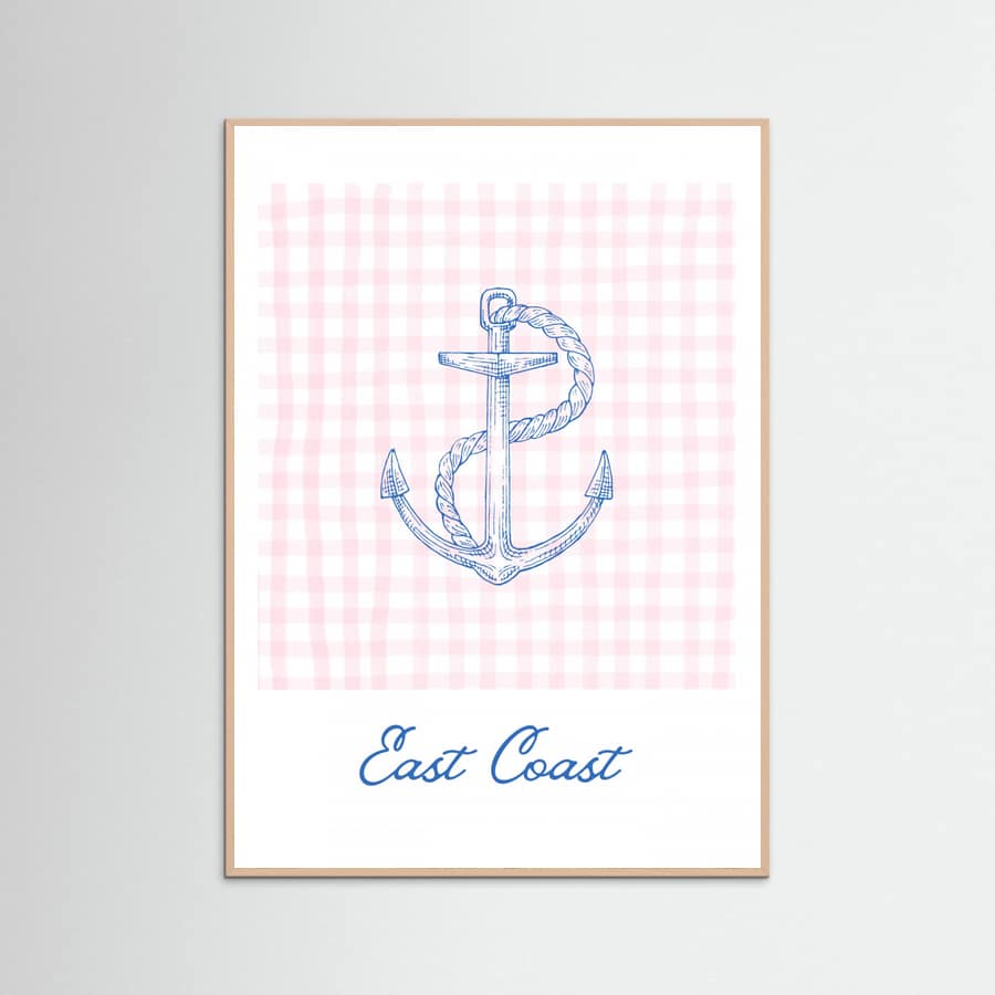 East Coast Anchor Poster – plakat og kunsttryk