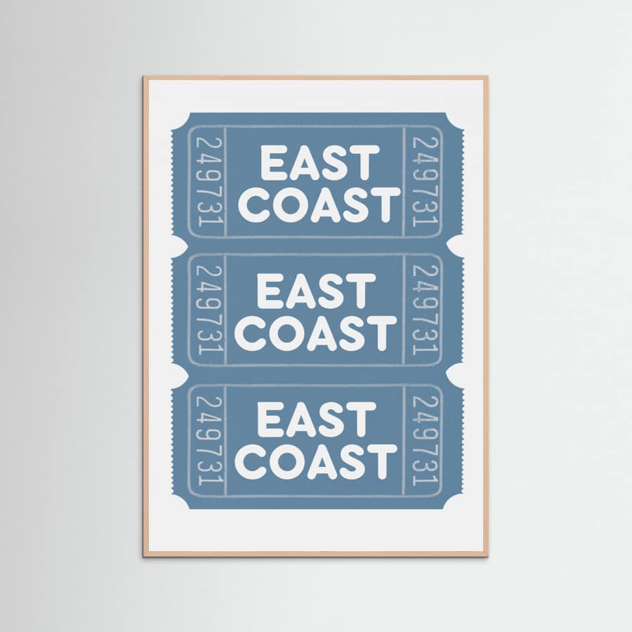 East Coast Tickets Poster – poster and art print