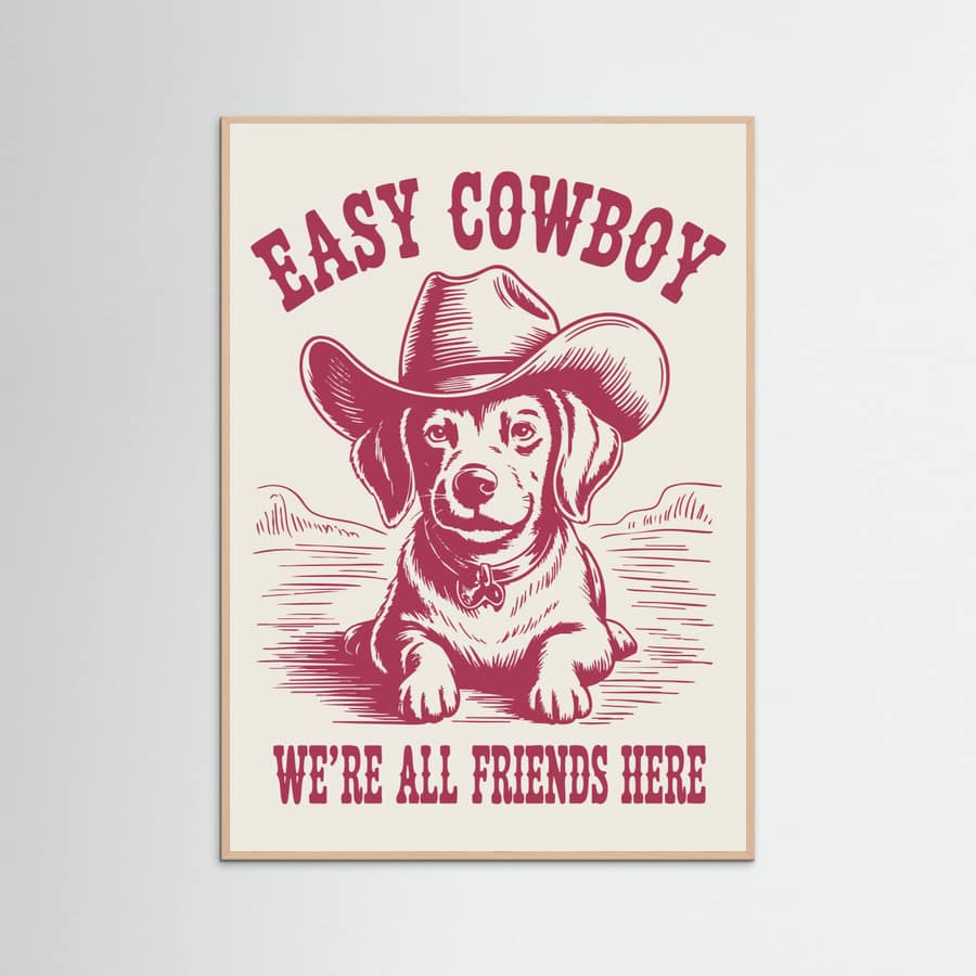 Easy Cowboy Poster – poster och konsttryck