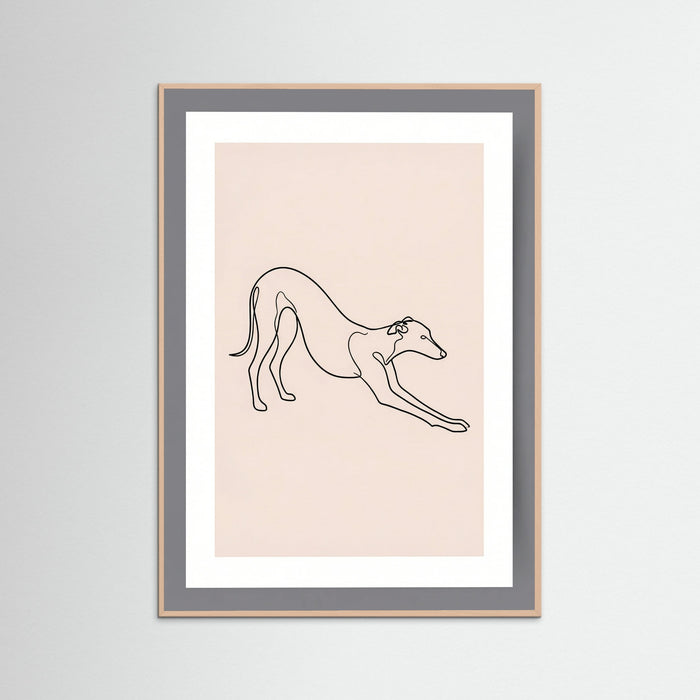 Rose Wood Elegant Feline Sketch