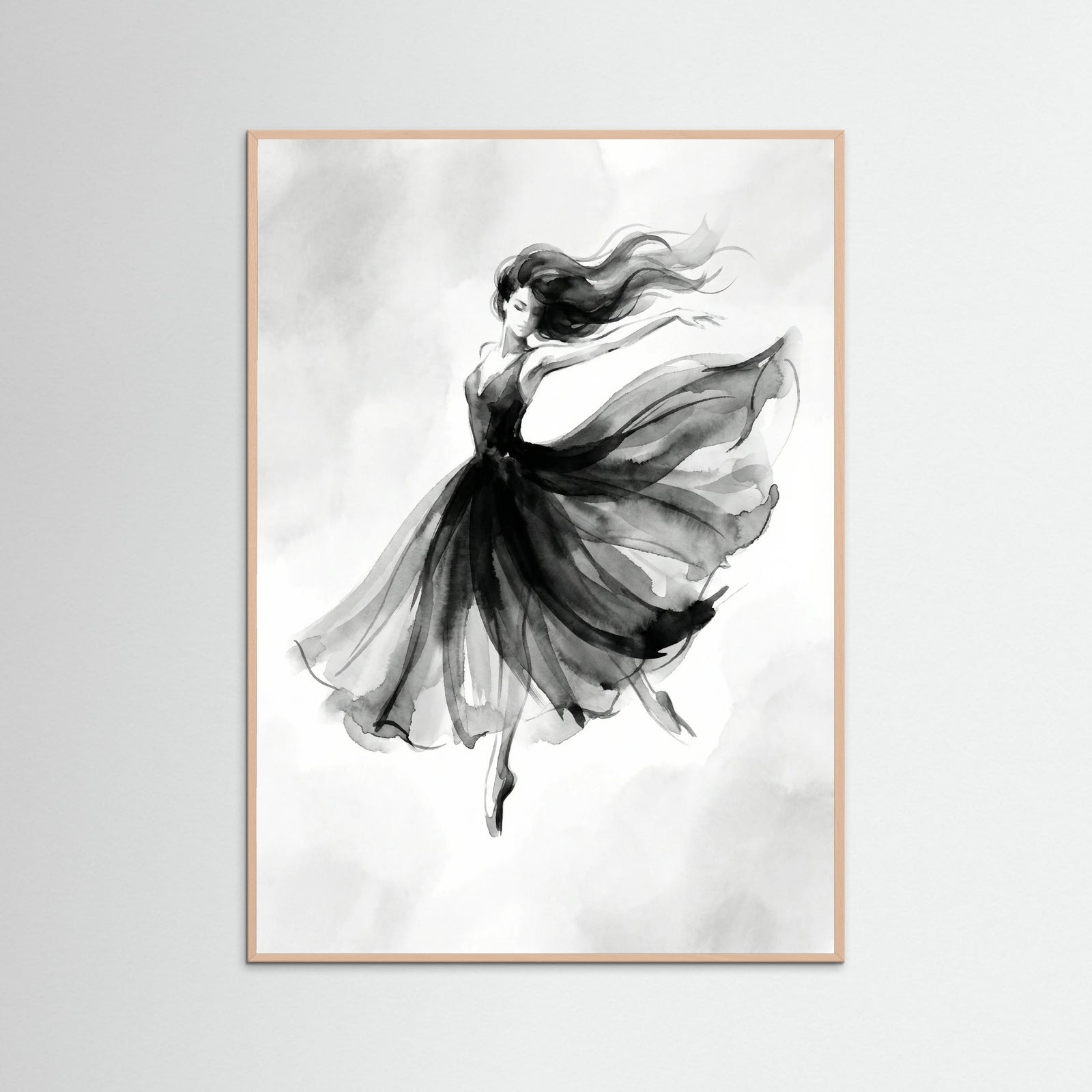 Rose Wood Elegant Silhouette