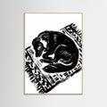 Rose Wood Feline Repose Black