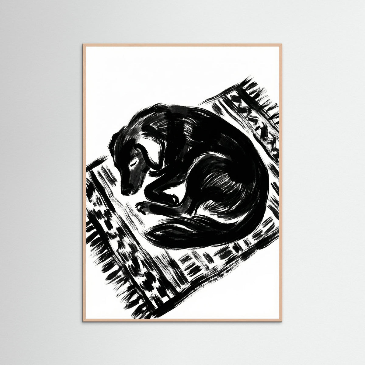 Rose Wood Feline Repose Black