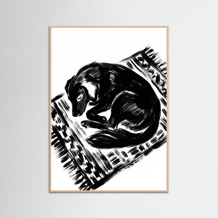 Rose Wood Feline Repose Black