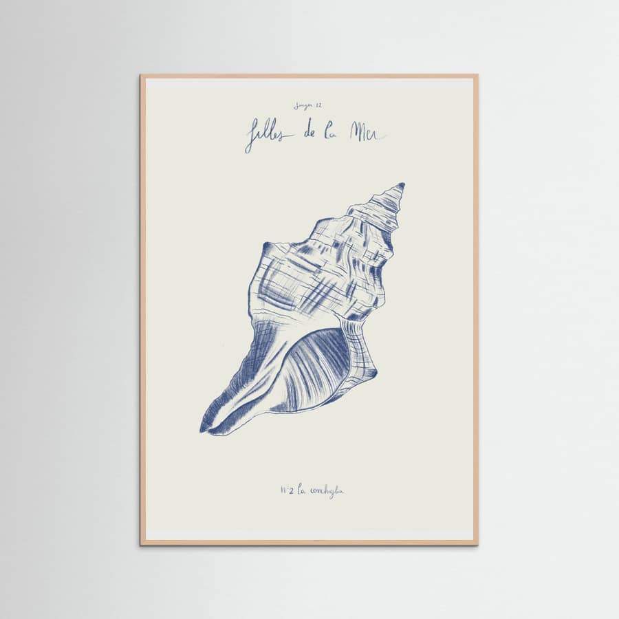 Filles de la mer n.2 - La conchiglia Poster – plakat og kunsttryk