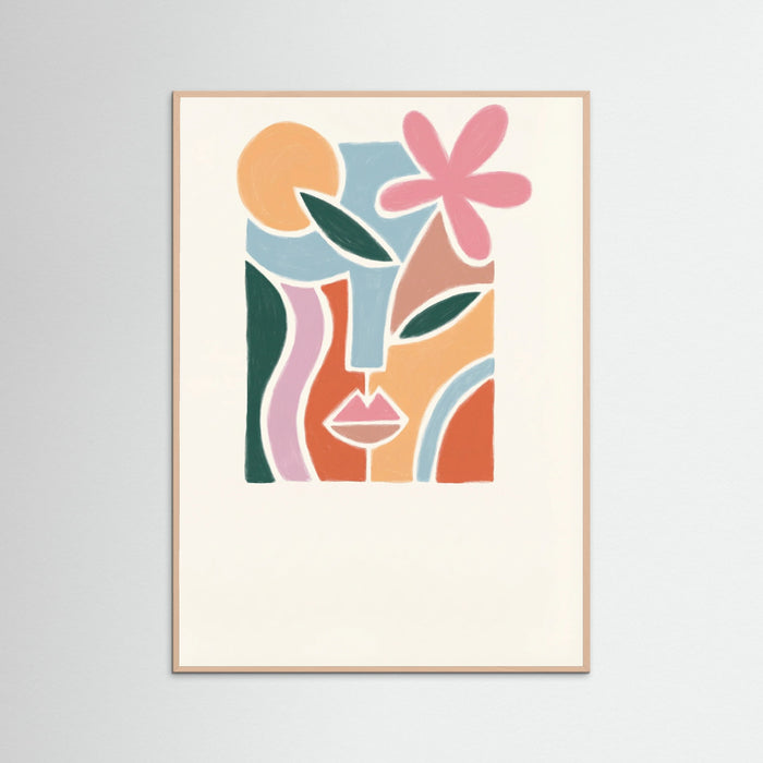 Rose Wood Floral Abstract Portrait