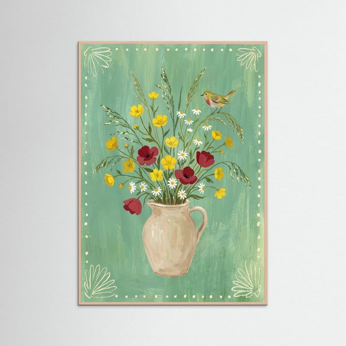 Rose Wood Floral Embrace