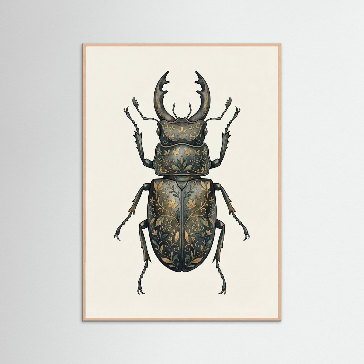 Rose Wood Floral Moth Specimen