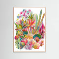 Rose Wood Flowering Succulent and Cacti Garden Poster