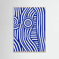Front Blue and White Striped Nude Poster – poster and art print
