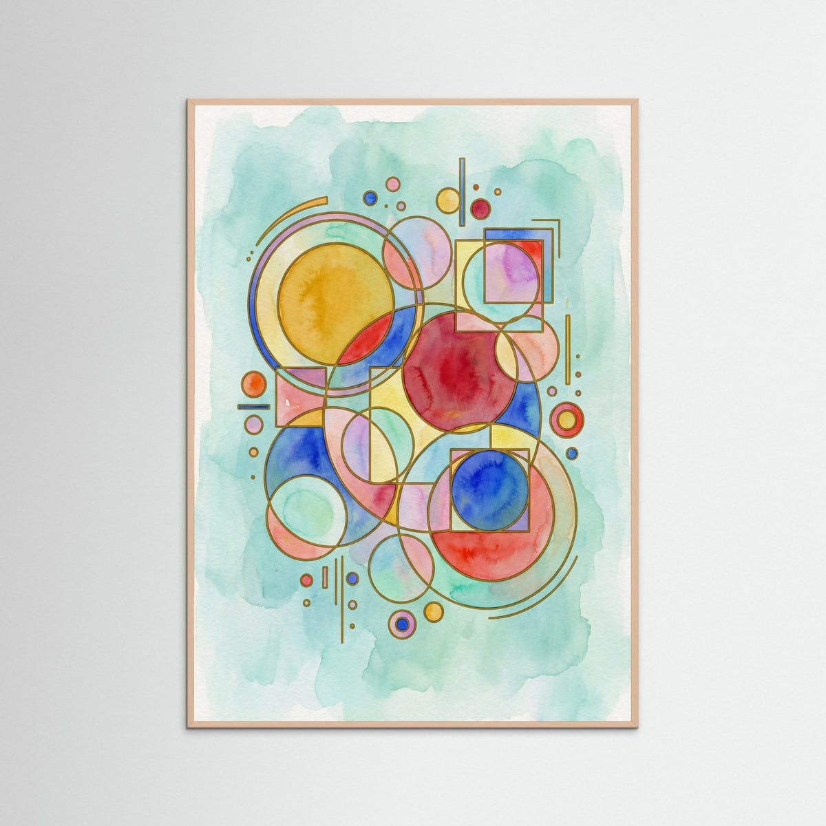 Rose Wood Geometric Harmony Green