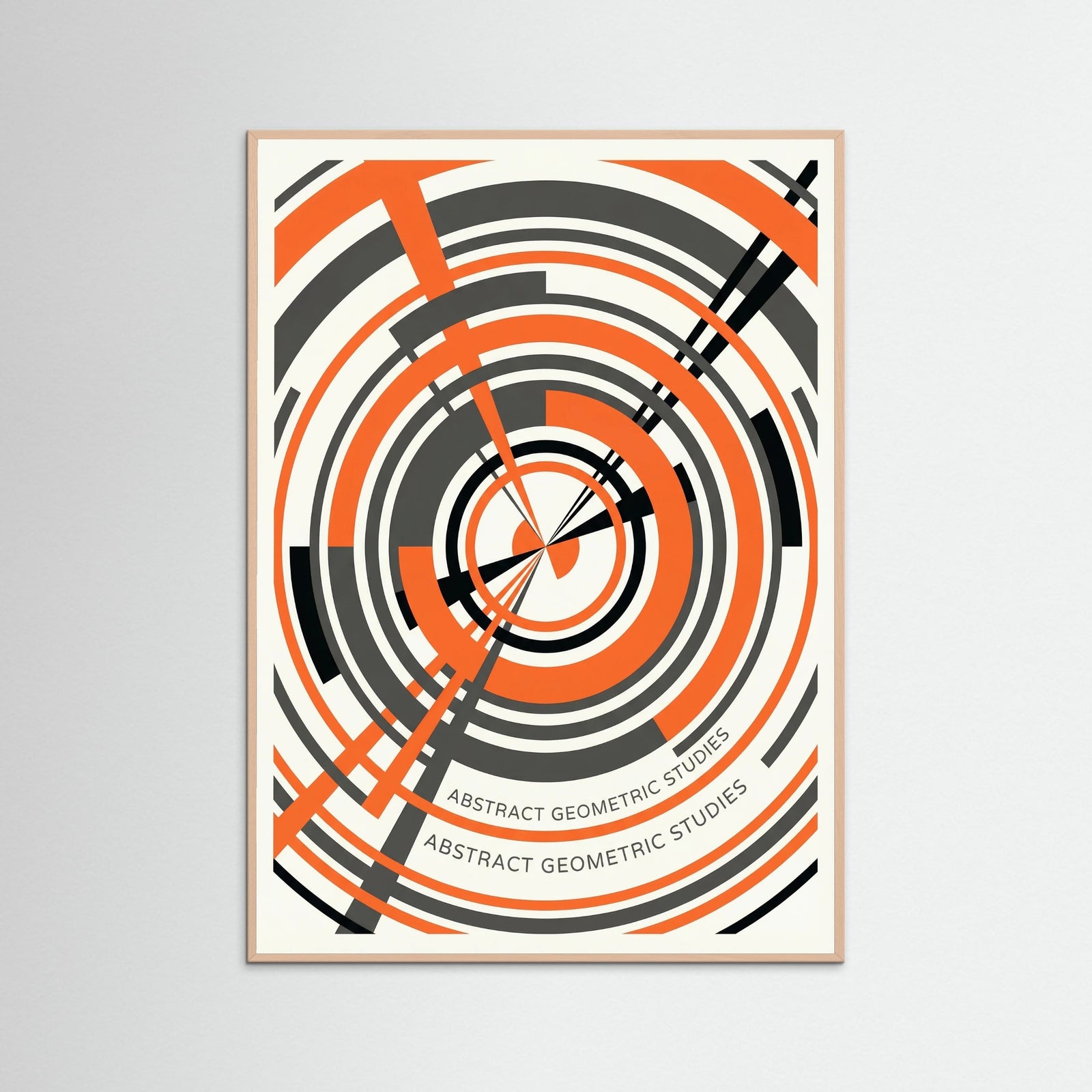 Rose Wood Geometric Semicircle Rhythm