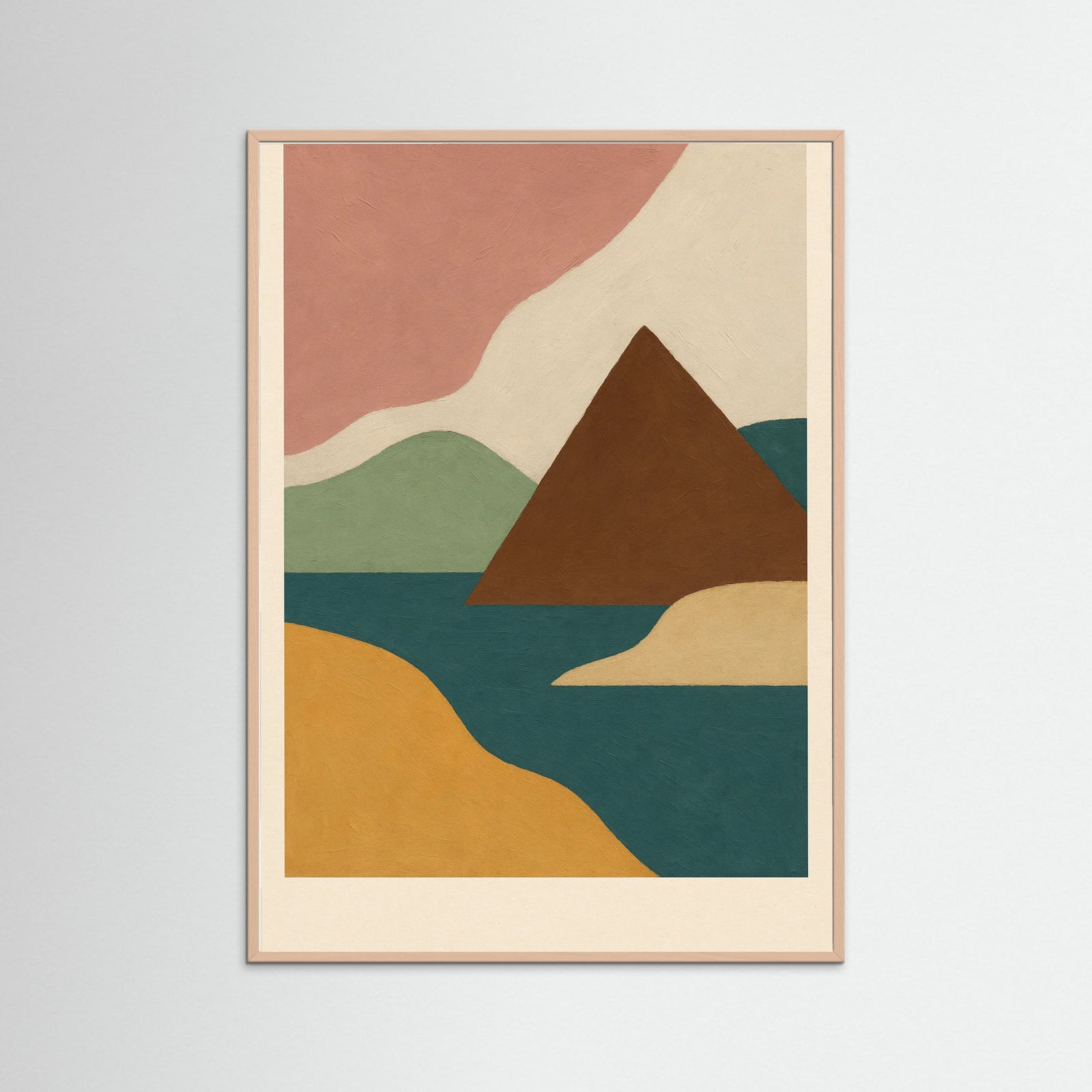 Rose Wood Geometric Shapes