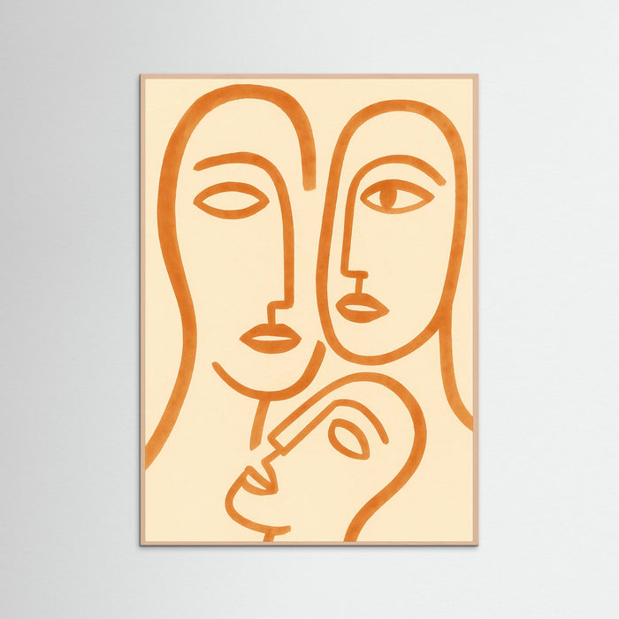 Rose Wood Green Line Faces
