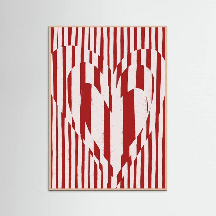 Heart in Stripes Poster – poster and art print