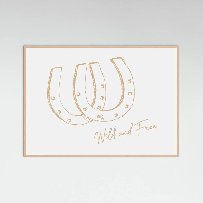 Plakat Horseshoe Wild and Free Neutral – plakat i druk artystyczny