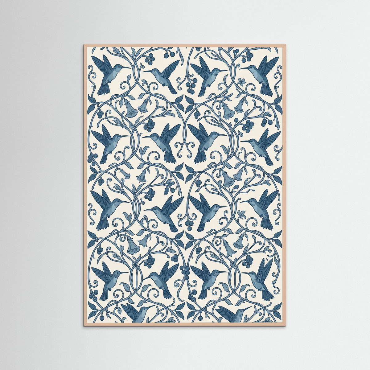 Rose Wood Indigo Botanical Pattern