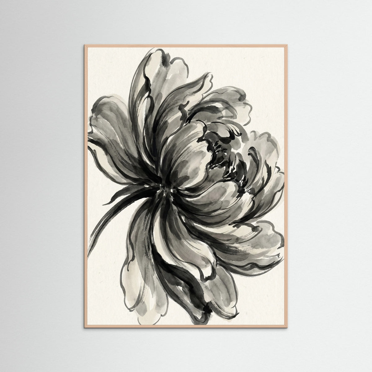 Rose Wood Ink Bouquet Black
