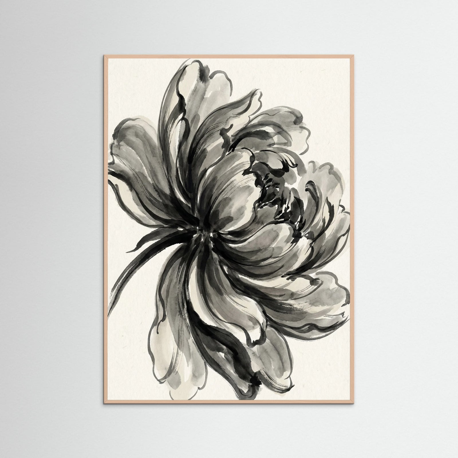 Rose Wood Ink Bouquet Black