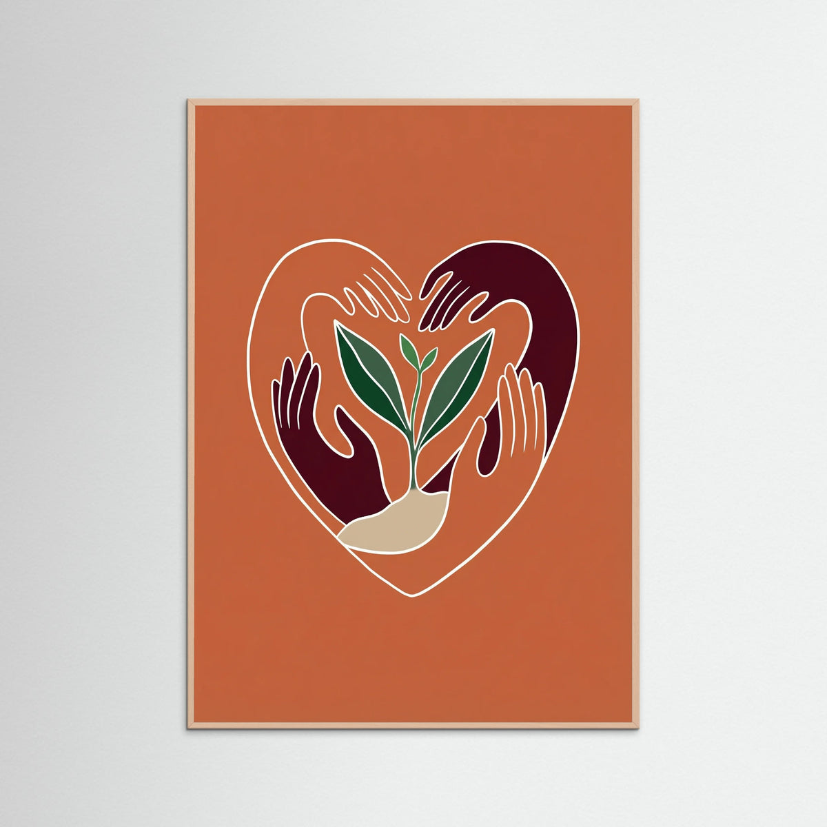 Rose Wood Intertwined Forms Brown