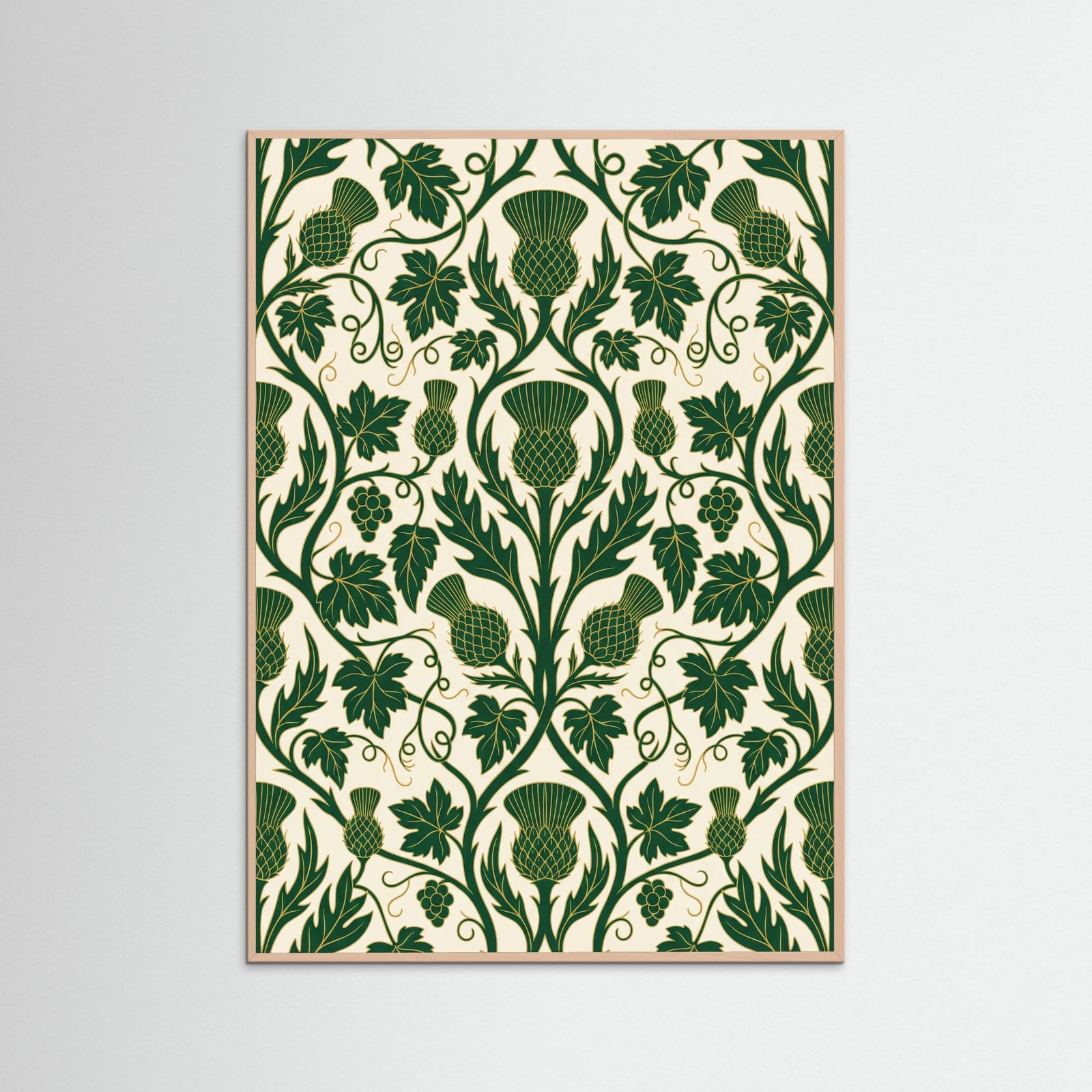 Rose Wood Intricate Botanical Tapestry