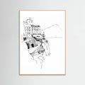 Italian Landscape Art, Amalfi Coast Small Towns By The Sea Poster – Poster und Kunstdruck