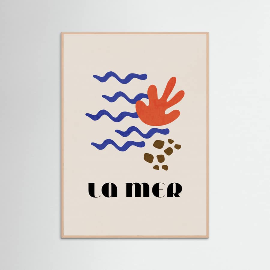 La Mer Abstract Ocean Poster No. 02 – plakat og kunsttryk