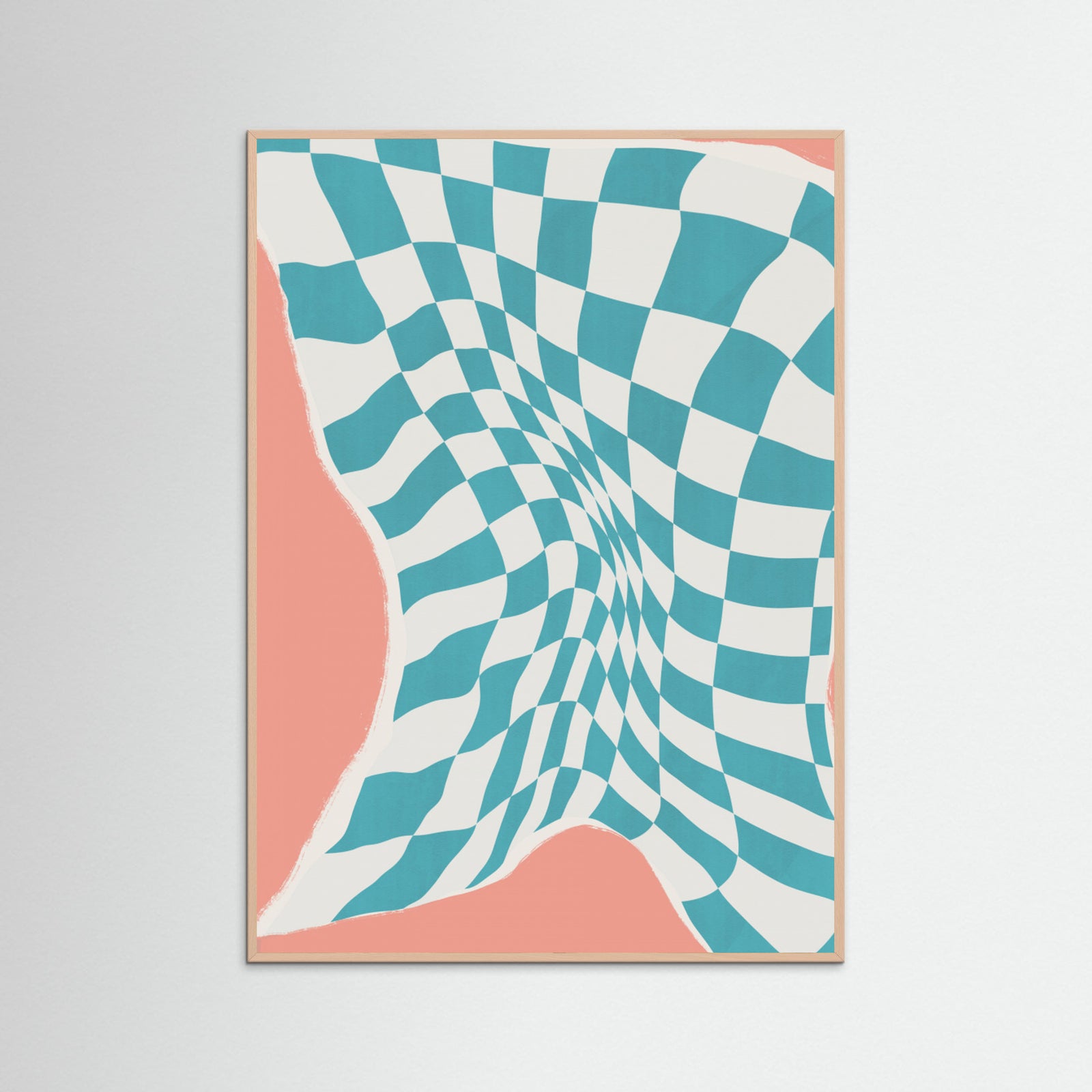 Rose Wood Line Drying Fabric In the Wind Poster