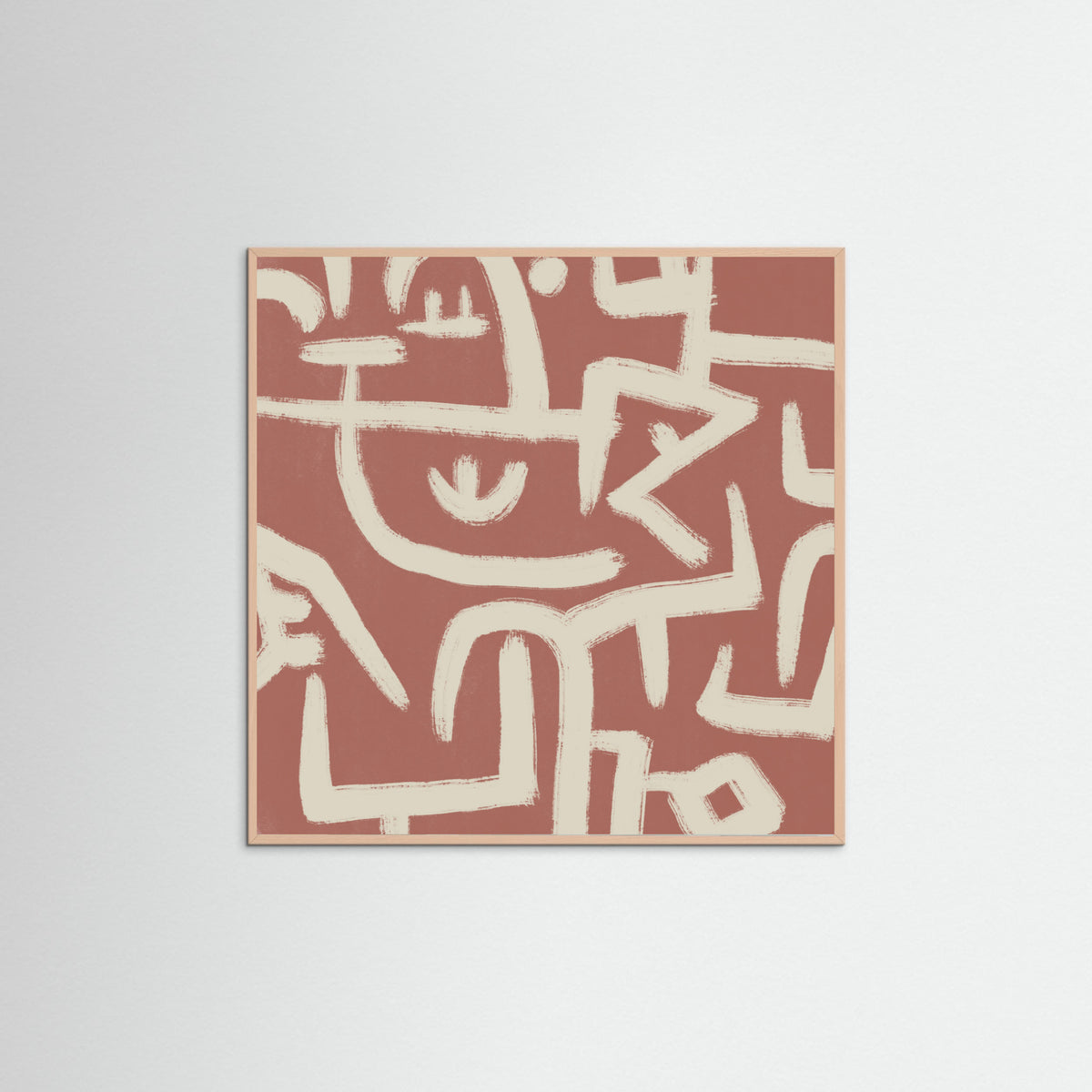 Rose Wood Line art abstract Poster