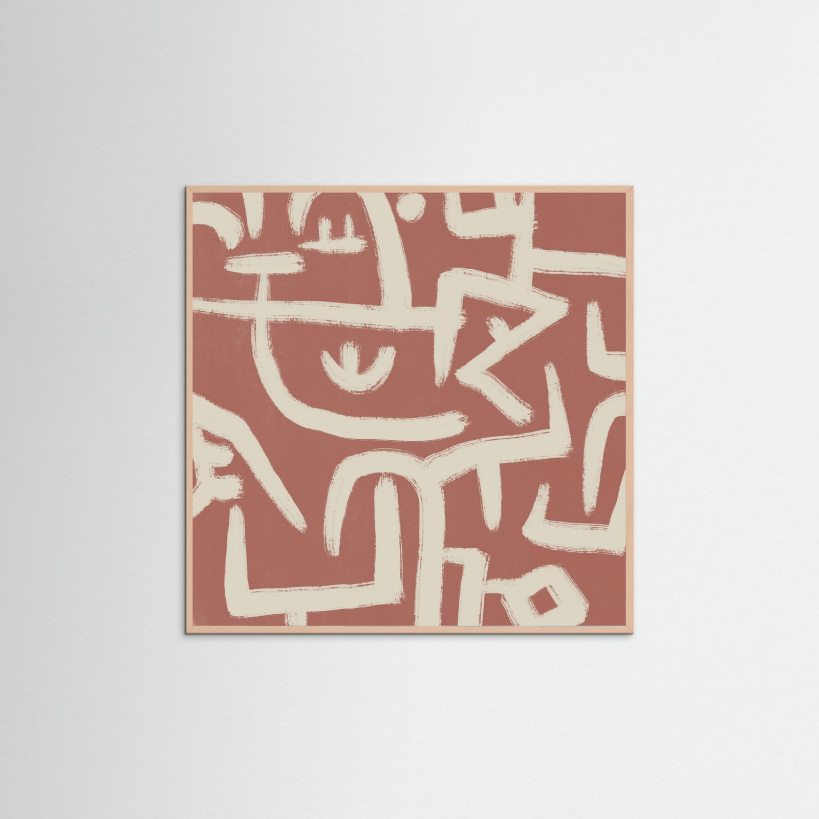 Rose Wood Line art abstract Poster