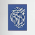 Line art confined in space-blue Poster – plakat og kunsttryk