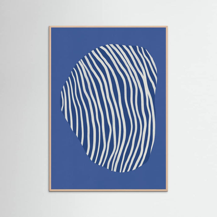Line art confined in space-blue Poster – plakat og kunsttryk