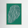 Line art confined in space-green Poster – poster and art print
