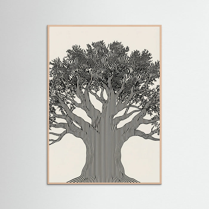Rose Wood Linear Portrait