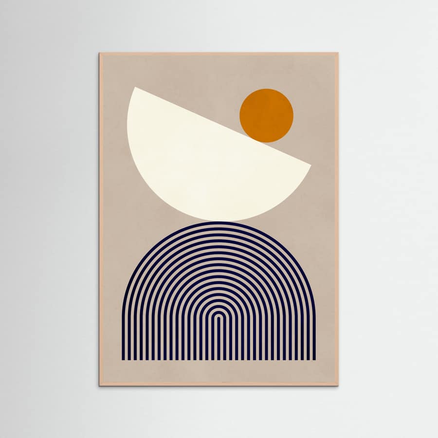 Lines and semicircles 1 Poster – poster and art print