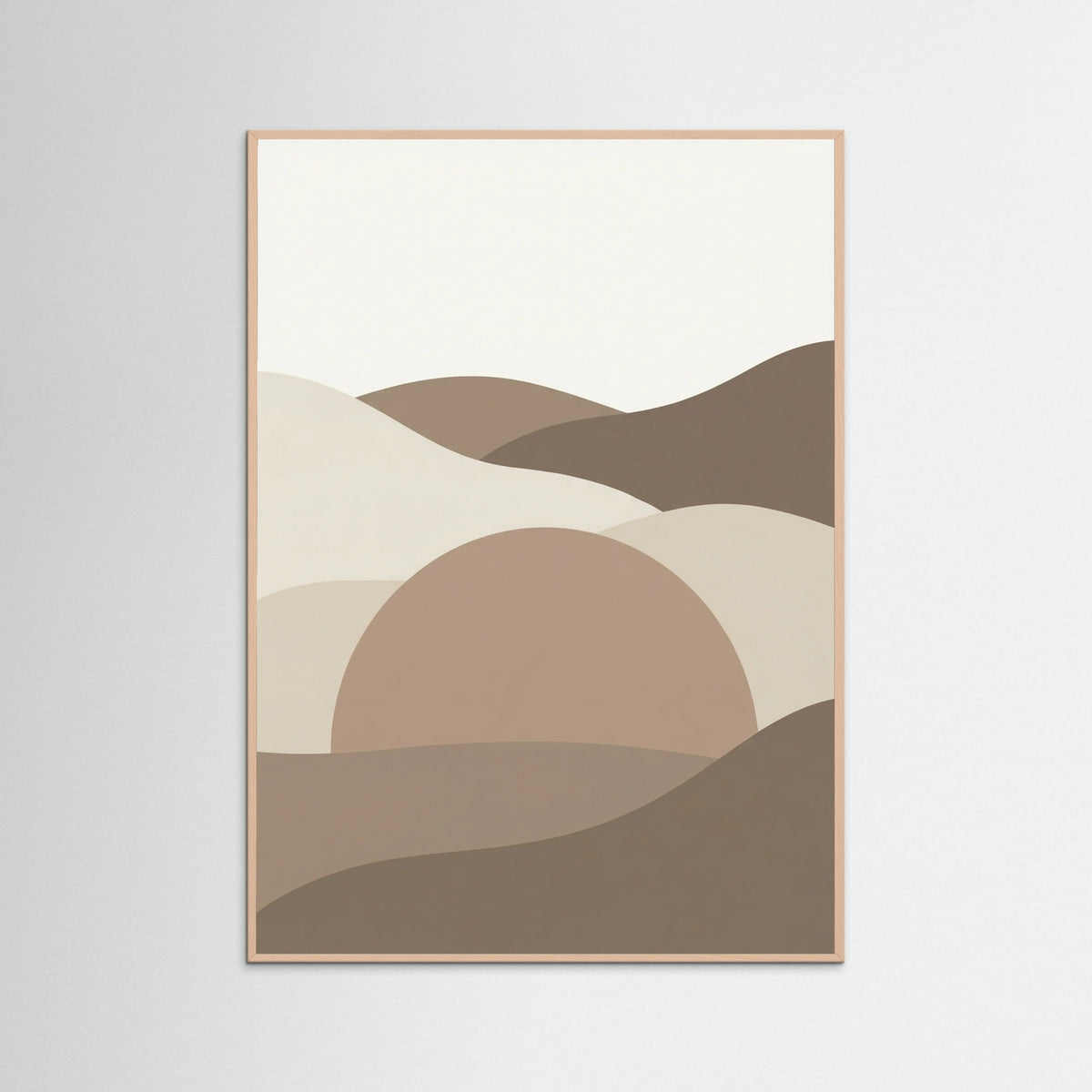 Rose Wood Lunar Phases Abstract