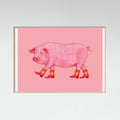 Rose Wood Marjorie the Cowgirl Pig Poster